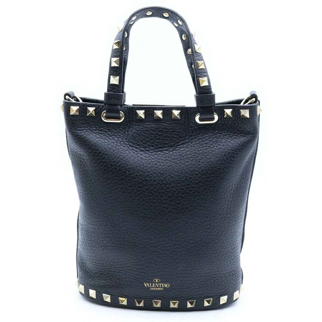 VALENTINO(ヴァレンティノ) ロックスタッズ ミニ 2WAYハンドバッグ ショルダーバッグ ブラック レザー ZW2P0W31VSH