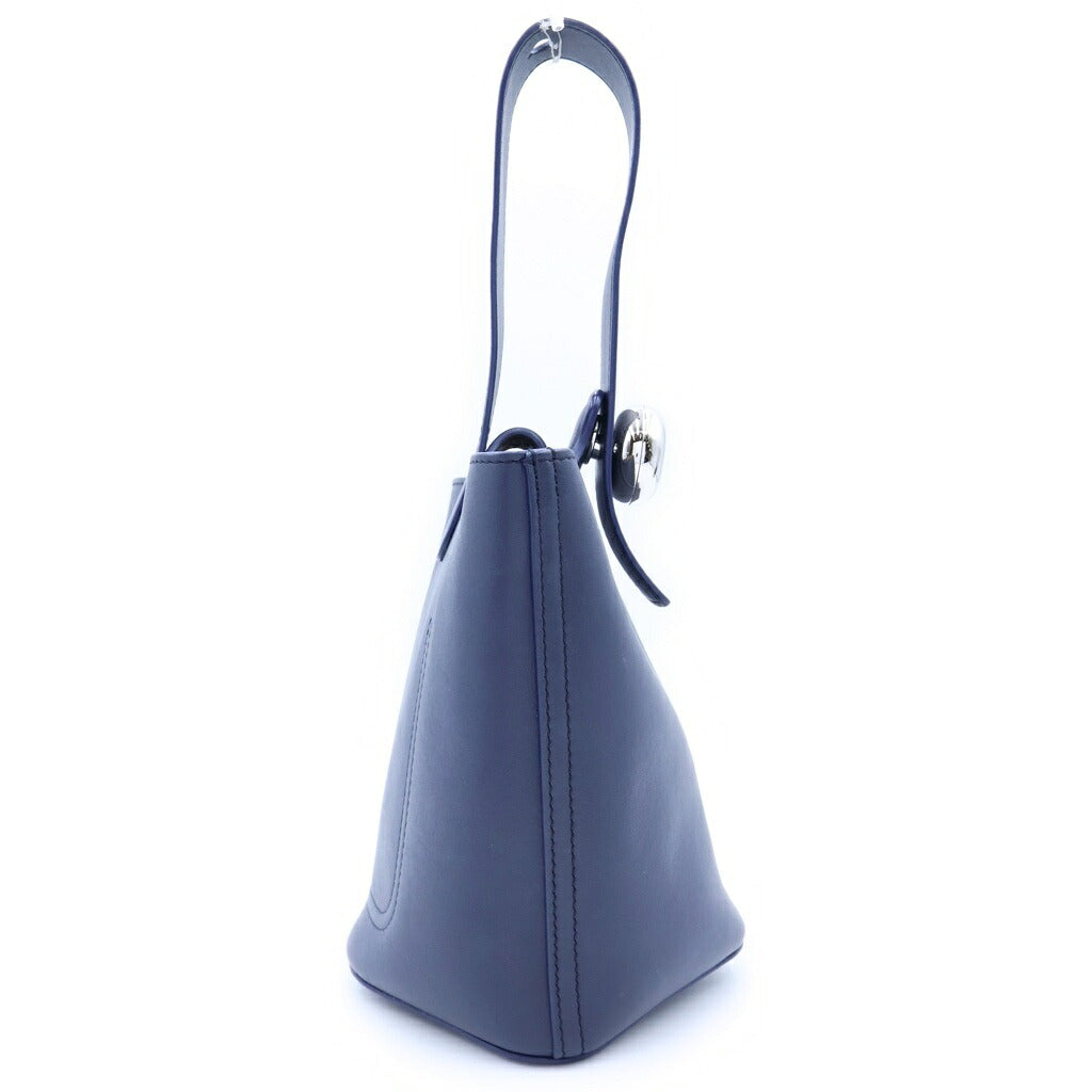 LOEWE(ロエベ) ぺブルバケット ミニ ショルダーバッグ ハンドバッグ ネイビー レザー AANBBBMX01 4467