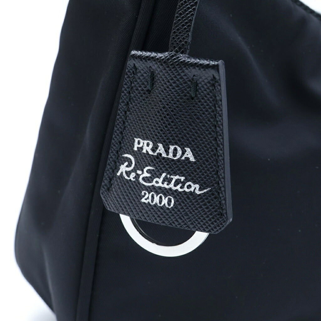 PRADA(プラダ) Re-Edition 2000 ミニハンドバッグ ナイロン×レザー ブラック 1NE515