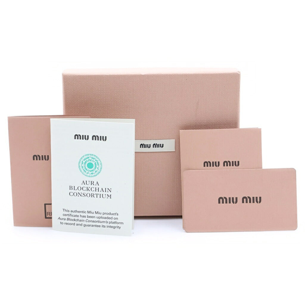 miumiu(ミュウミュウ) ロゴ カードホルダー カードケース レザー ブラック 5MC076