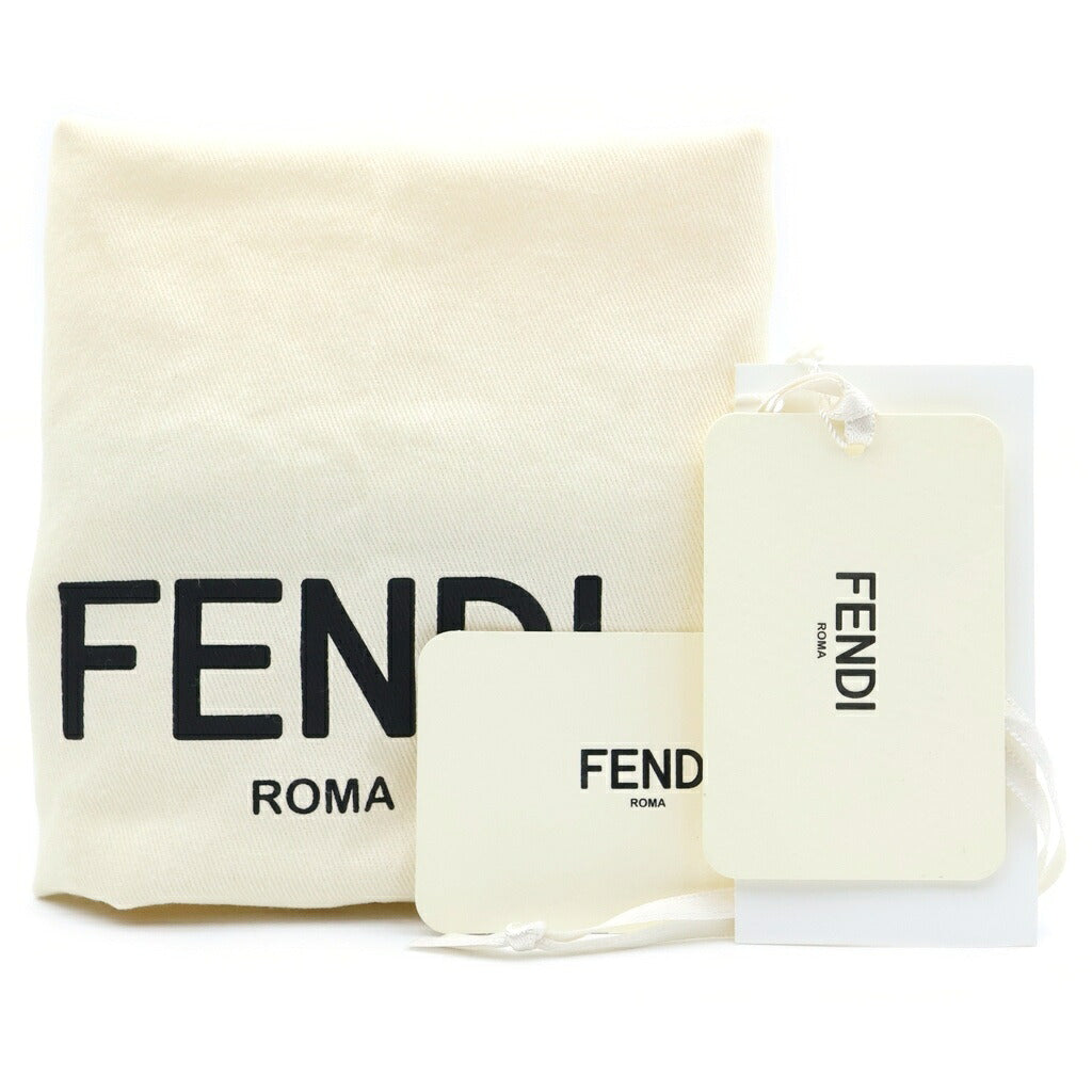 FENDI(フェンディ) FFモチーフ バケットチェーン ミディ ズッカ マンマバケット チェーンショルダーバッグ ハンドバッグ グレー レザー 8BR793