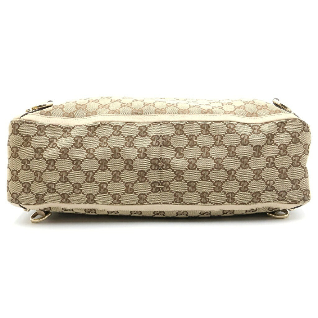 GUCCI(グッチ) GGキャンバス トートバッグ ハンドバッグ ベージュ キャンバス×レザー 141472