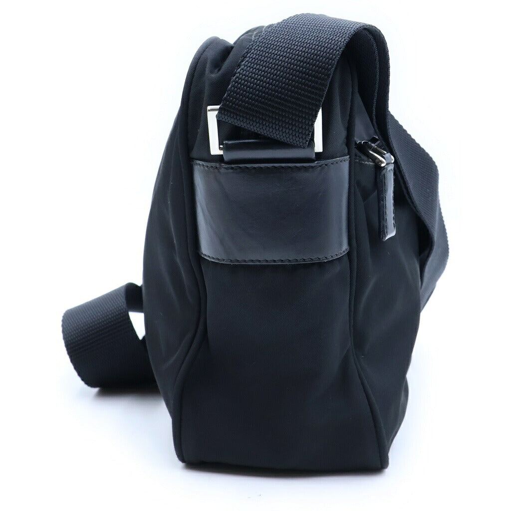PRADA(プラダ) トライアングルロゴ ショルダーバッグ ブラック ナイロン×レザー BT0166