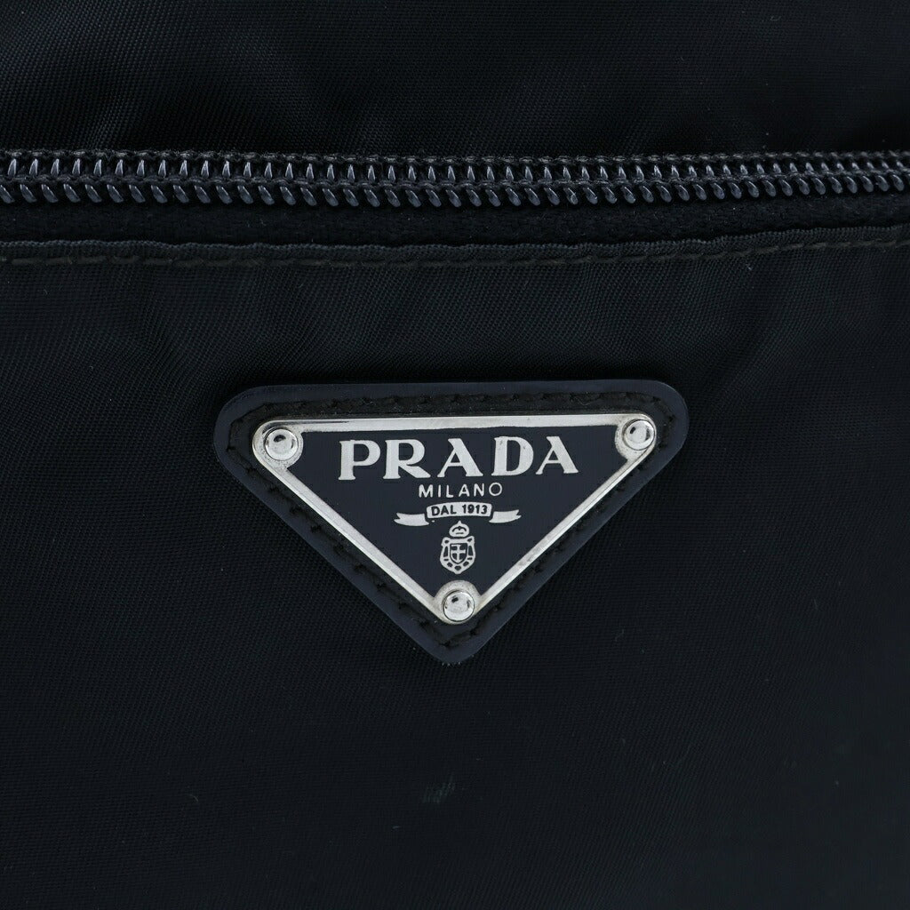 PRADA(プラダ) トライアングルロゴ ショルダーバッグ ブラック ナイロン×レザー BT0166