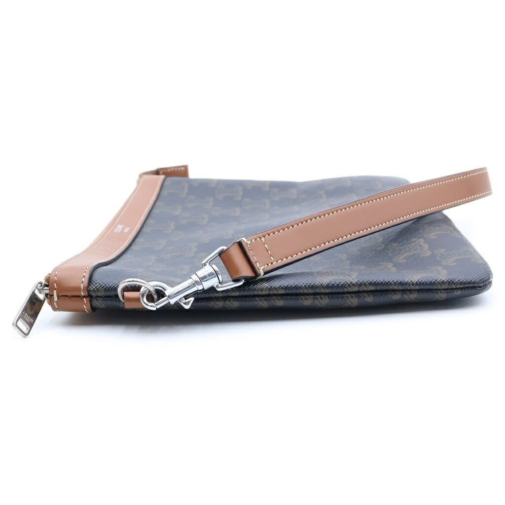 CELINE(セリーヌ) トリオンフ クラッチバッグ ブラウン PVCレザー