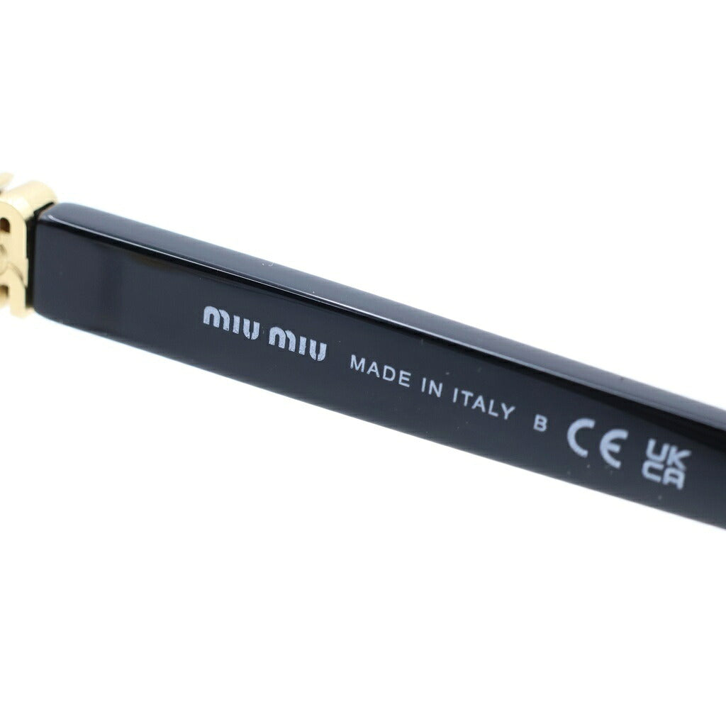 miumiu(ミュウミュウ) ロゴ アイウェア ブラック×ゴールド プラスチック×メタル SMU 10Z 54□17 1AB-08N 140 0N SMU10Z