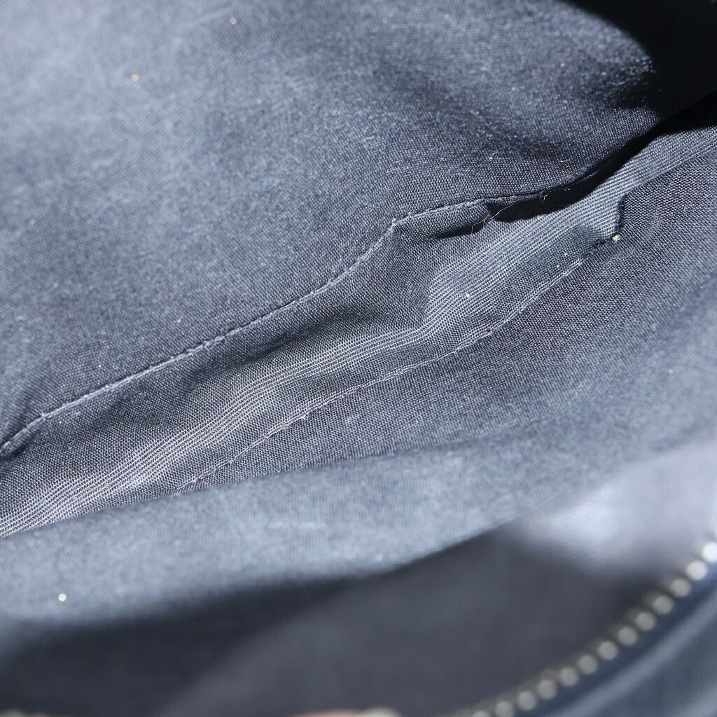 DIOR(ディオール) オブリーク ジャガード ジップポーチ ショルダーバッグ キャンバス×レザー ネイビー 2OBBC119YSE_H05E