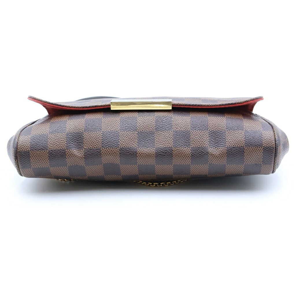 LOUIS VUITTON(ルイヴィトン) ダミエ エベヌ フェイボリットMM ショルダーバッグ ハンドバッグ 2WAY ブラウン PVC×レザー N41129