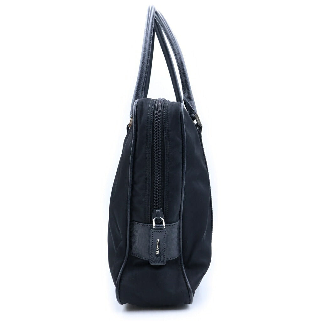PRADA(プラダ) トライアングルロゴ ブリーフケース ビジネスバッグ ハンドバッグ ナイロン×レザー ブラック