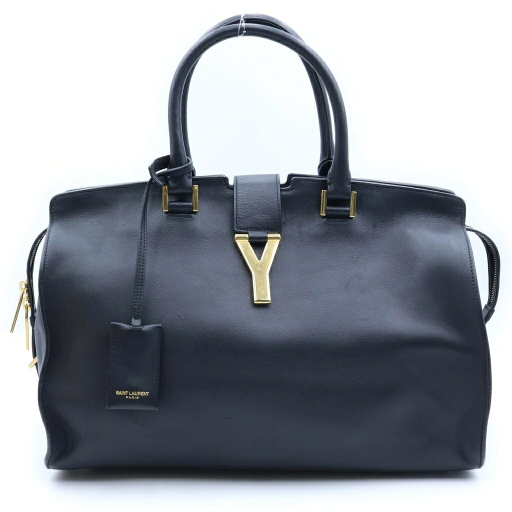 SAINT LAURENT PARIS(サンローランパリ) クラシック カバス Yロゴ ハンドバッグ ブラック レザー ゴールド金具 311208