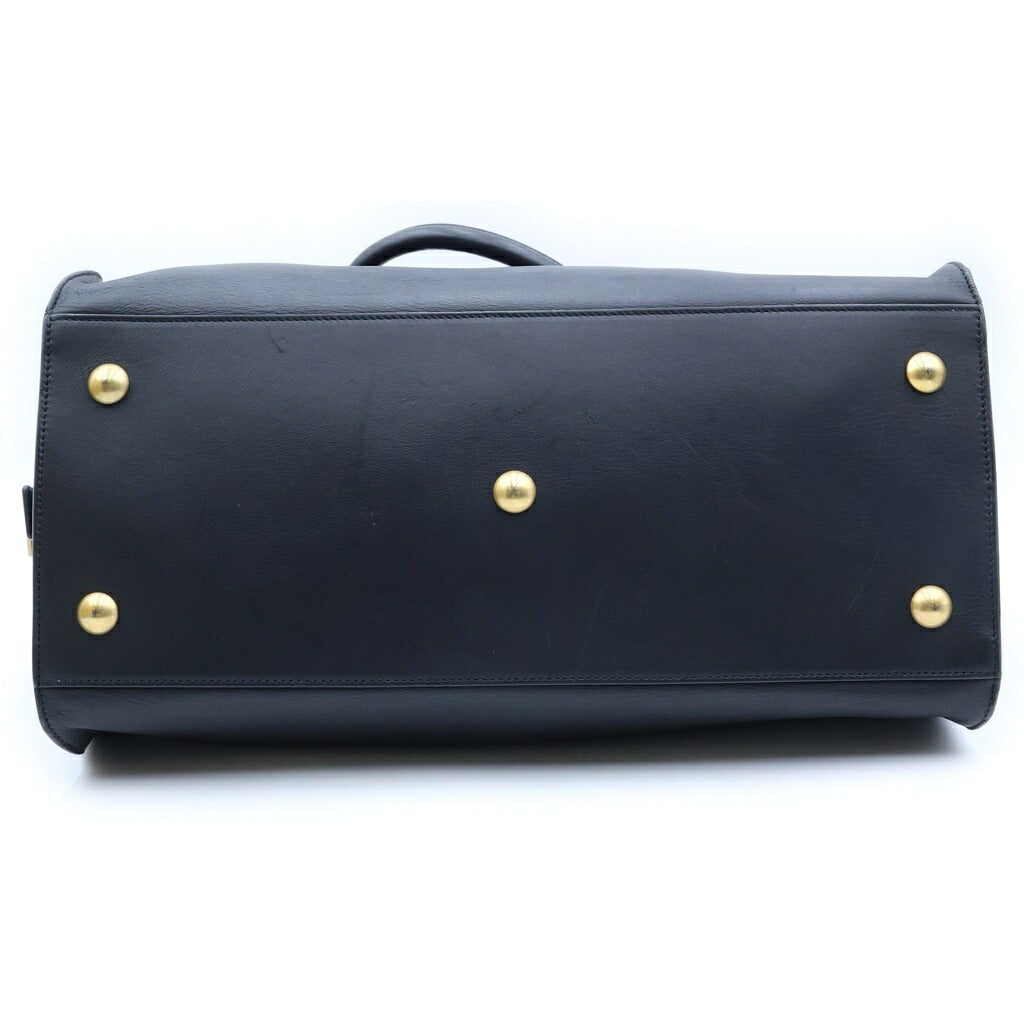 SAINT LAURENT PARIS(サンローランパリ) クラシック カバス Yロゴ ハンドバッグ ブラック レザー ゴールド金具 311208