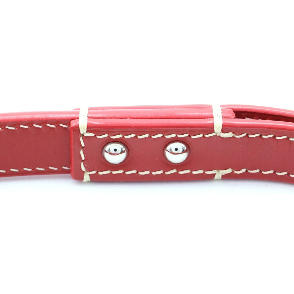 GOYARD(ゴヤール) エドモン リーシュ ペットリード レッド PVC×レザー
