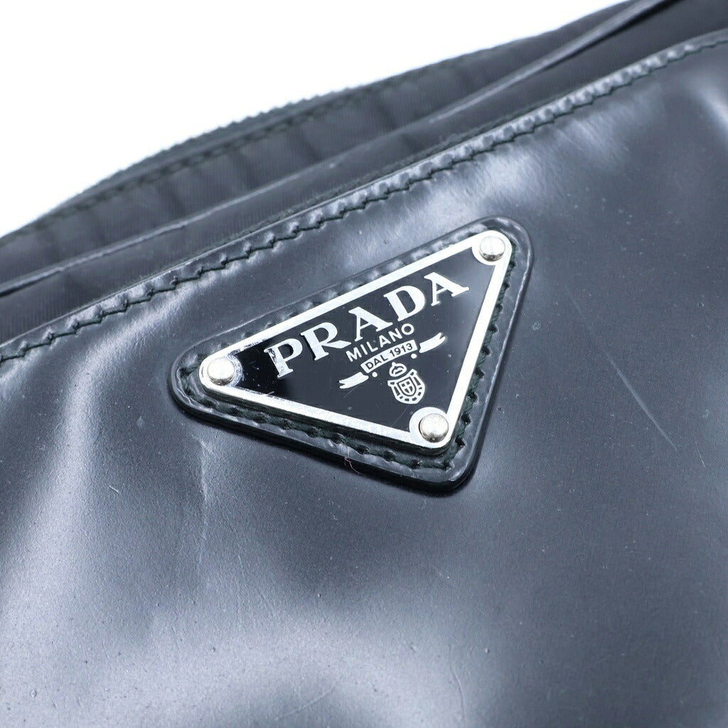 PRADA(プラダ) Re-Nylon ショルダーバッグ ナイロン×エナメル ブラック 2VH172