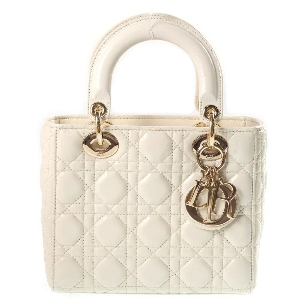 DIOR(ディオール) マイレディ ディオール ハンドバッグ ショルダーバッグ 2WAY ホワイト レザー M0538ONGE_M030