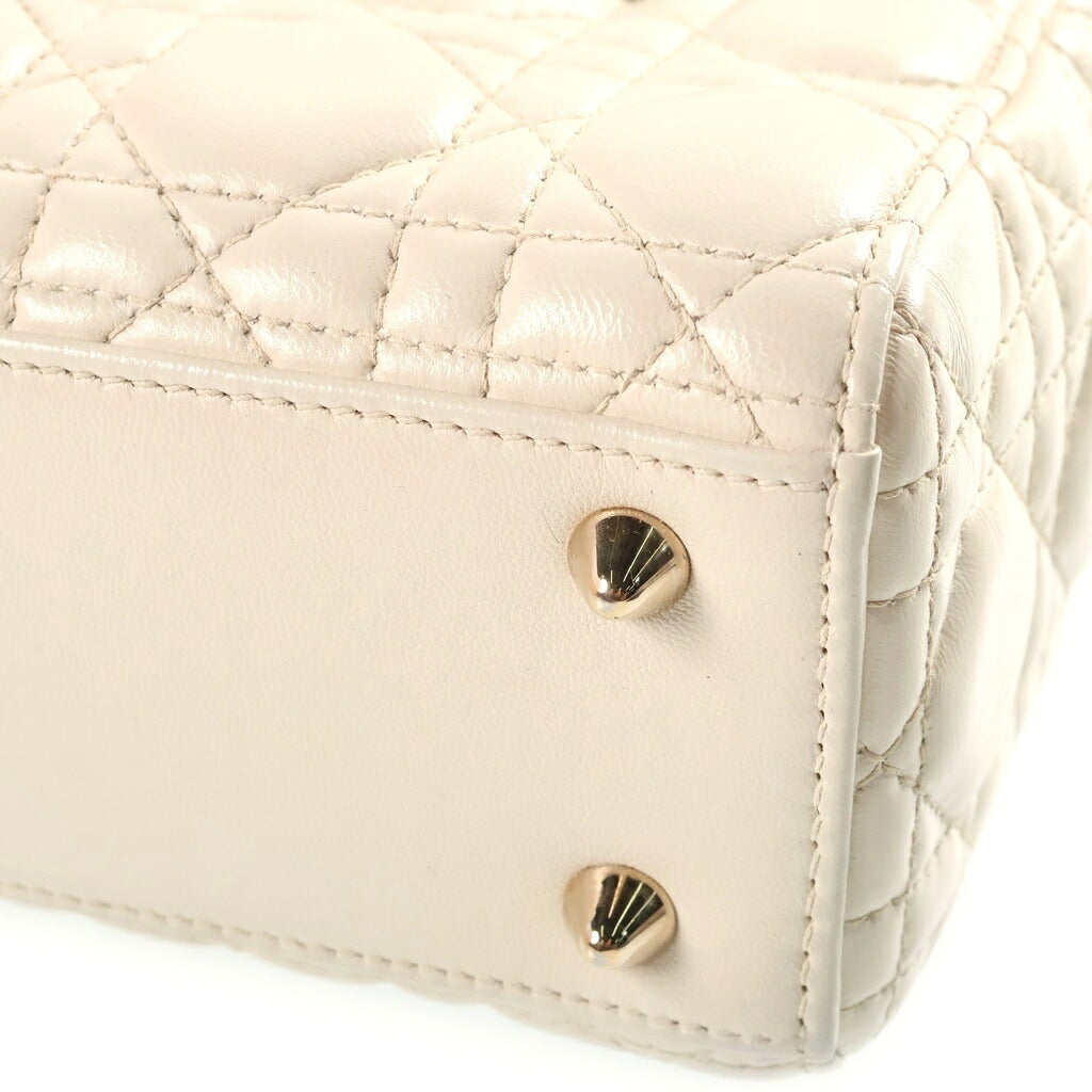 DIOR(ディオール) マイレディ ディオール ハンドバッグ ショルダーバッグ 2WAY ホワイト レザー M0538ONGE_M030