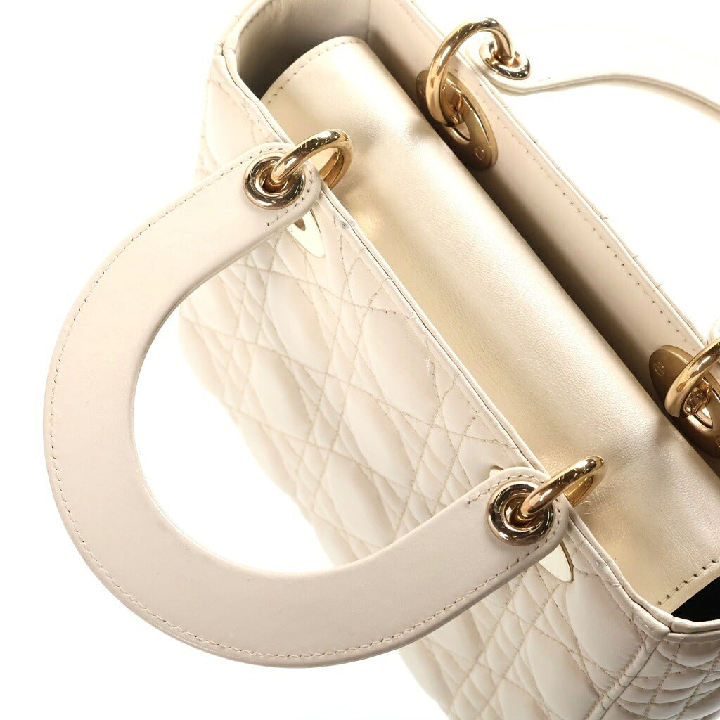 DIOR(ディオール) マイレディ ディオール ハンドバッグ ショルダーバッグ 2WAY ホワイト レザー M0538ONGE_M030