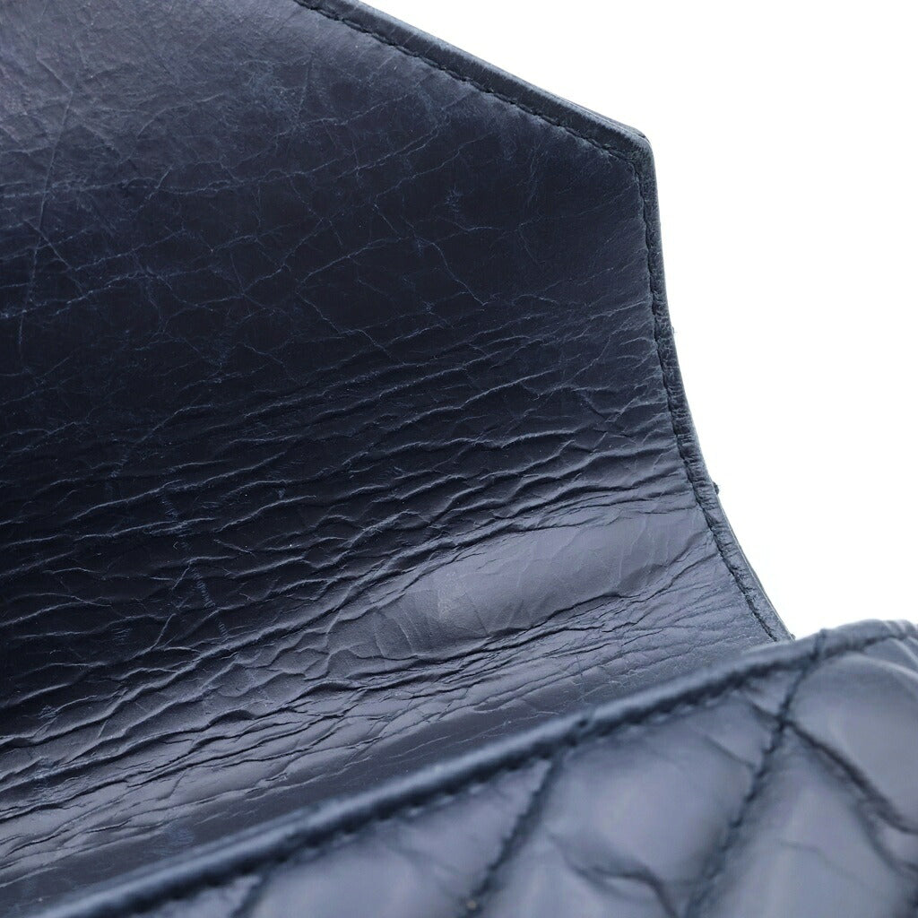 SAINT LAURENT PARIS(サンローランパリ) カレッジ ミニ 2WAY ショルダーバッグ ハンドバッグ ネイビー レザー 472707