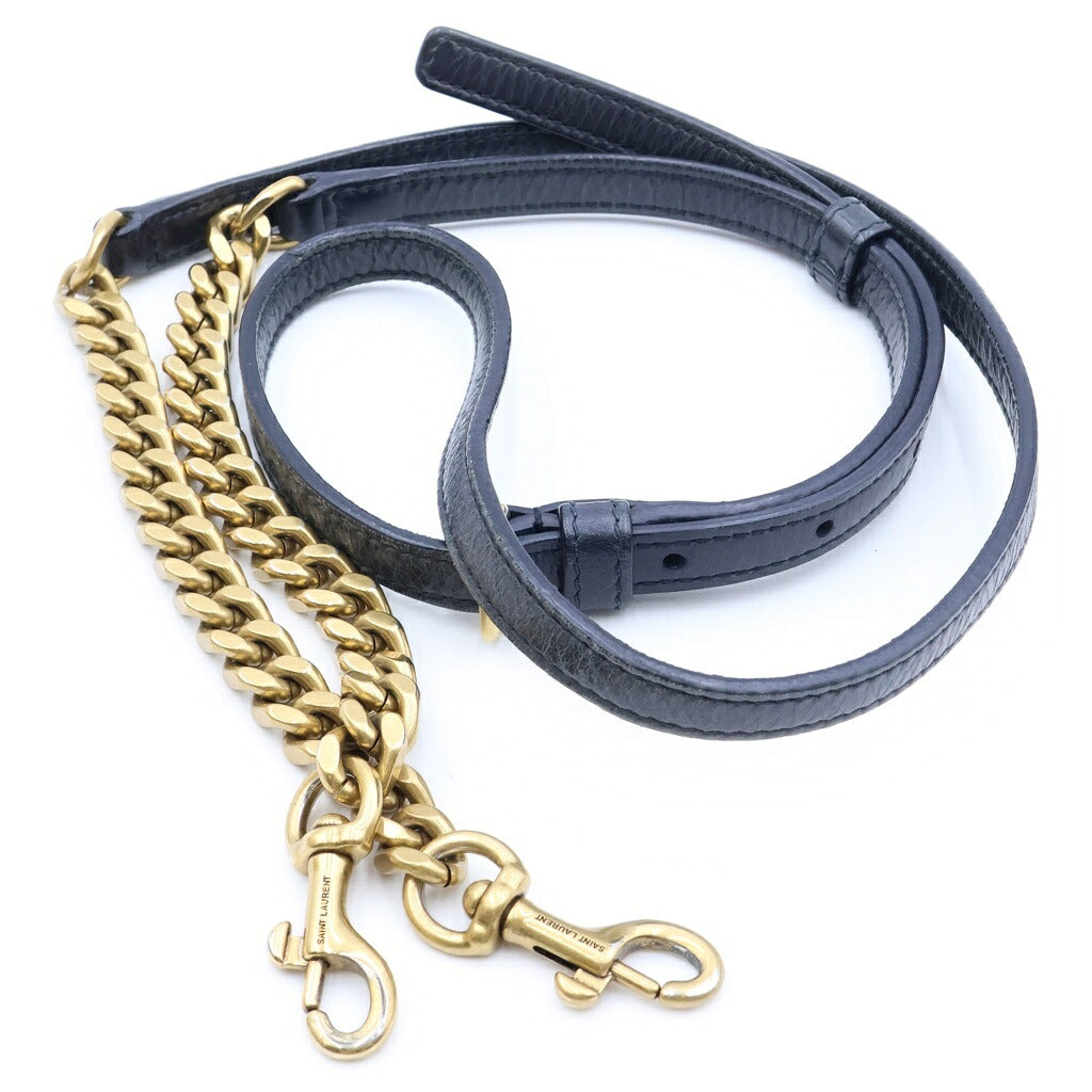 SAINT LAURENT PARIS(サンローランパリ) カレッジ ミニ 2WAY ショルダーバッグ ハンドバッグ ネイビー レザー 472707
