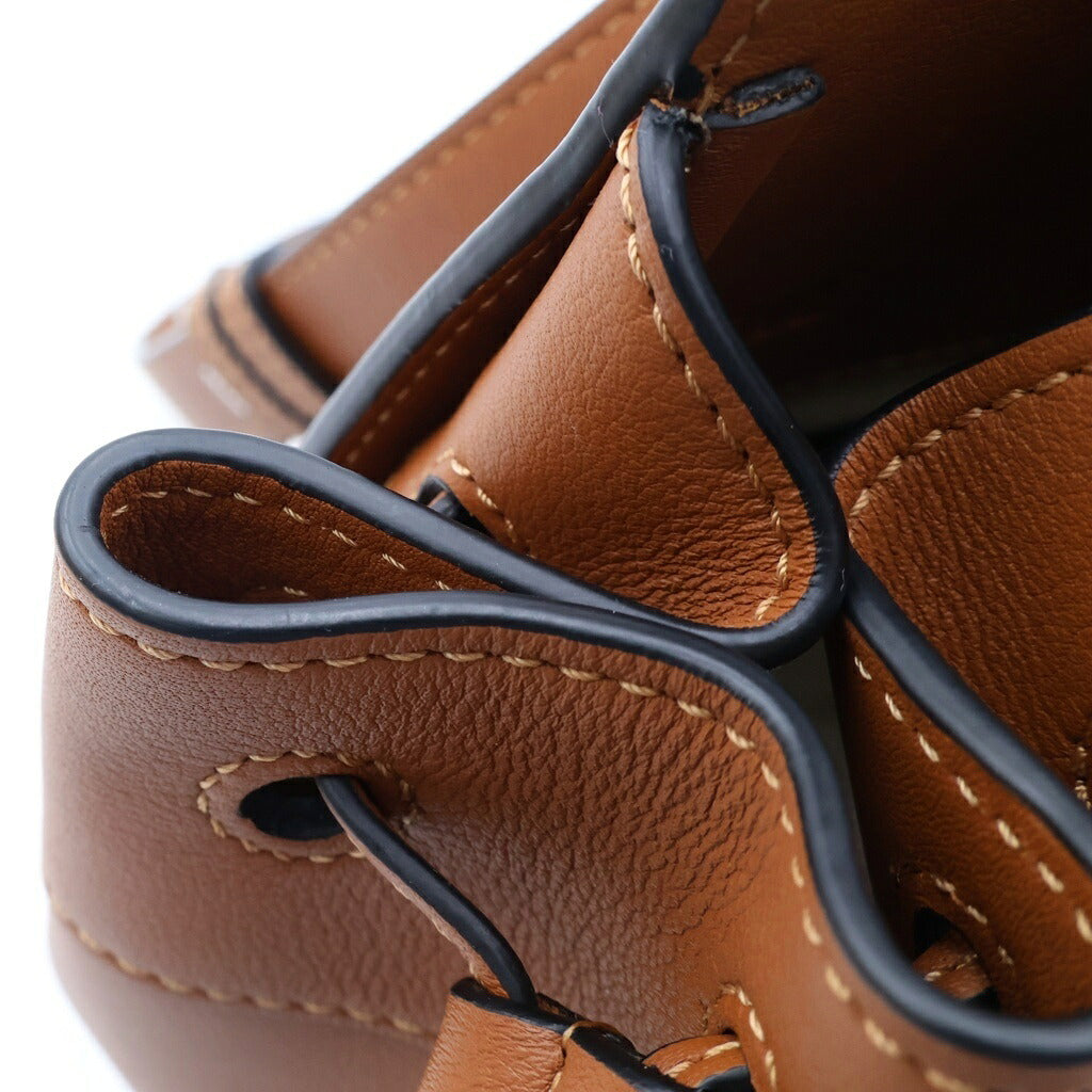 LOEWE(ロエベ) ハンモック ドローストリングバッグ ミニ ショルダーバッグ ハンドバッグ 2WAY ブラウン レザー 314.30.V07