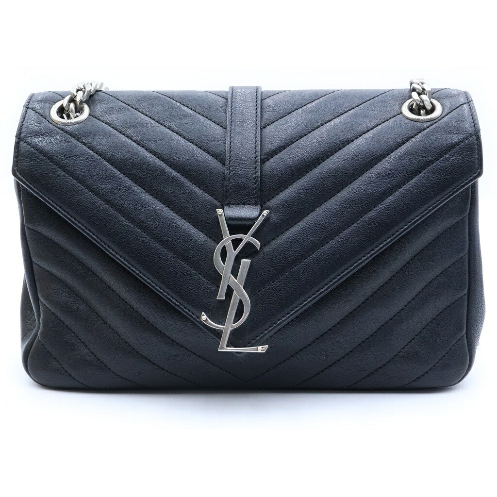 SAINT LAURENT PARIS(サンローランパリ) カレッジ2WAY ショルダーバッグ ハンドバッグ ブラック レザー 403118