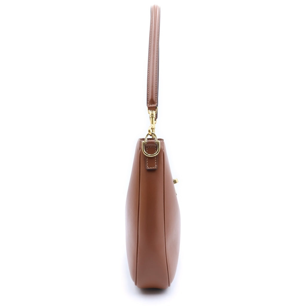 CELINE(セリーヌ) セーズ カミーユ16 スモール ソフトバッグ ショルダーバッグ ハンドバッグ レザー ブラウン 120693FX9 レディース