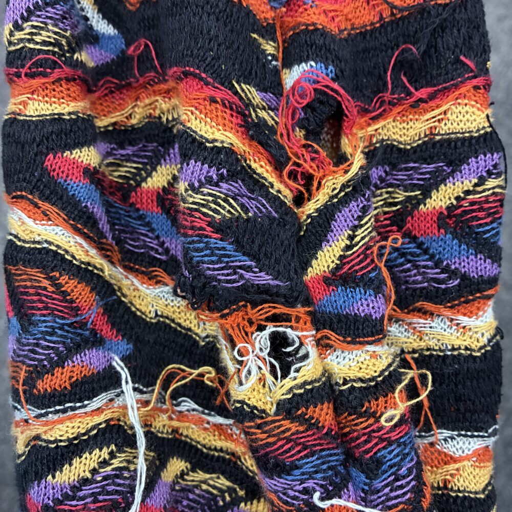 COOGI(クージー) 3D DESIGN KNIT SWEATER ジップアップ ニット フーディー マルチ