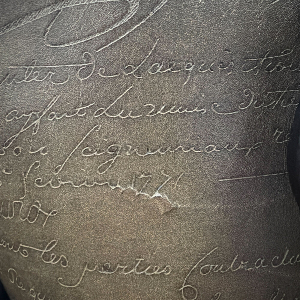 Berluti(ベルルッティ) カリグラフィ トゥジュール トートバッグ ハンドバッグ ブラウン スクリプトレザー レディース