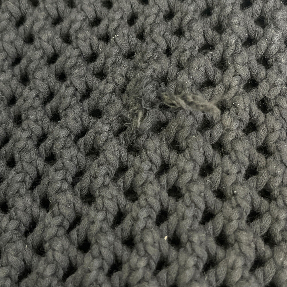 HYKE(ハイク) 23SS CROCHETED CROPPED SWEATER TOP クロシェ編み クロップド セーター ニット ネイビー レディース 231-11311 013