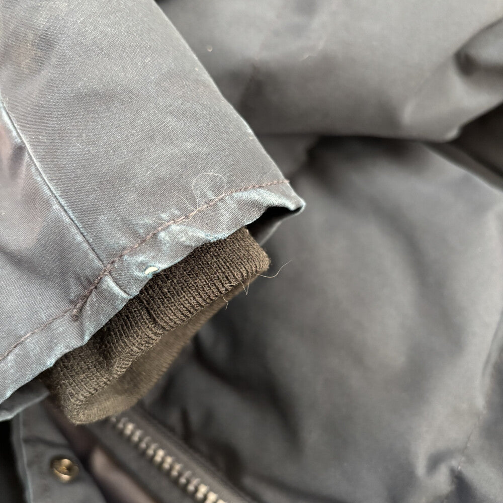 DANTON(ダントン) ファー付き フロントワンポイントロゴ刺繍 ダウンジャケット ネイビー レディース JD-8744