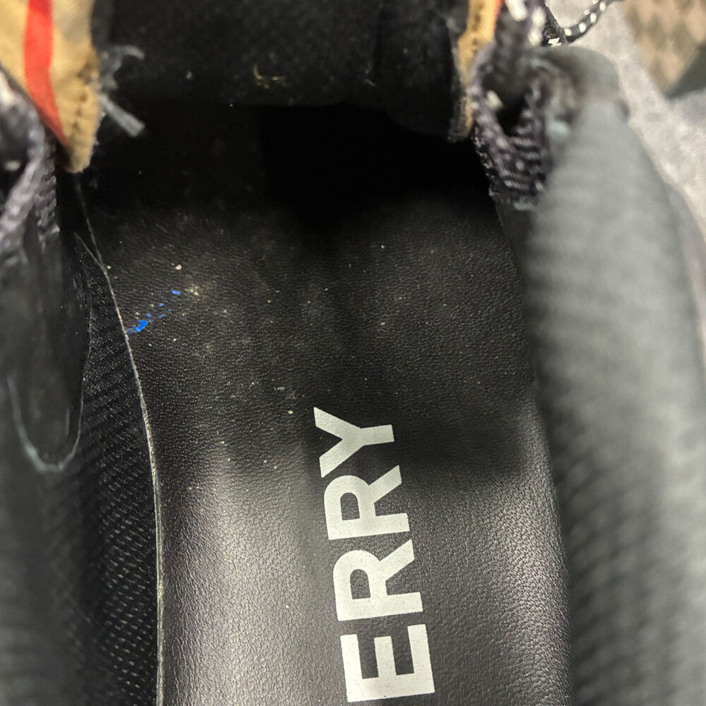 BURBERRY(バーバリー) アーサー ノバチェック柄 レースアップ ローカットシューズ スニーカー ブラック/ベージュ 8056921