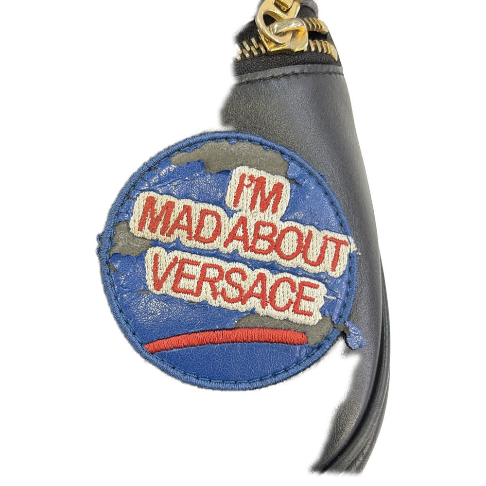 VERSACE(ヴェルサーチ) 19AW ワッペン刺繍 レザーボディバック ブラック DFB7225
