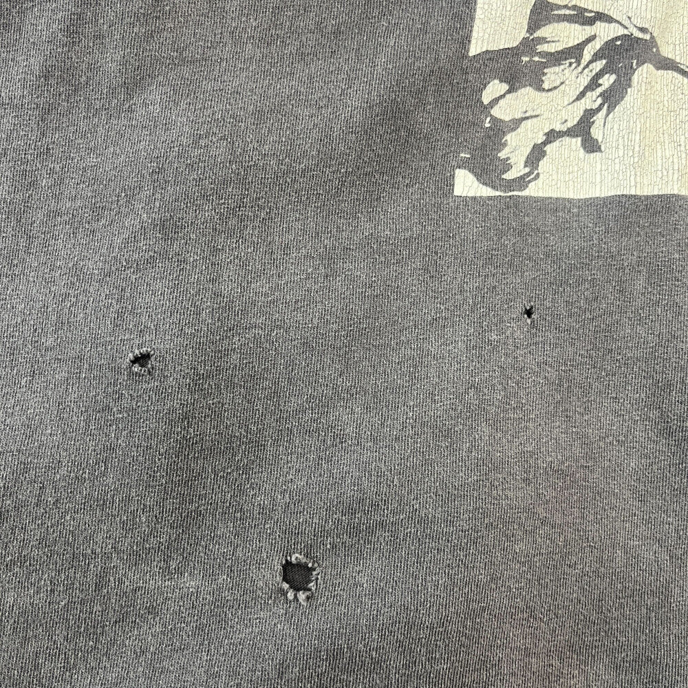 SAINT MICHAEL(セントマイケル) 23SS LS TEE/UNKNOWN SM-S23-0000-027 ダメージ加工ロングスリーブ長袖Tシャツ グレー