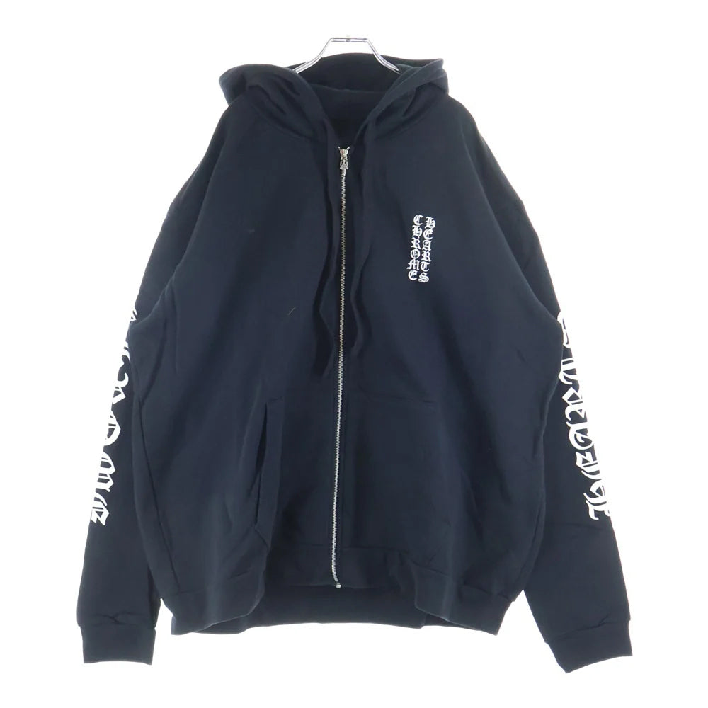 SWTSHRT HD ZIP アームロゴプリントジップアップパーカー